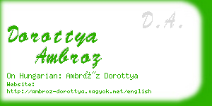 dorottya ambroz business card